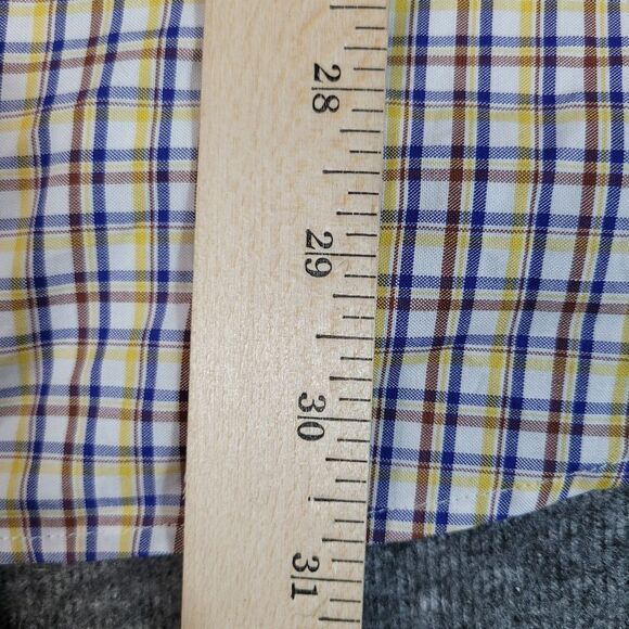 Dsquared2 Mens Button Down Shirt Size M Multicolor Plaid Silver Plaque Logo - Picture 10 of 10